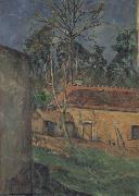 Paul Cezanne Farm Coutyard in Auvers oil painting picture wholesale